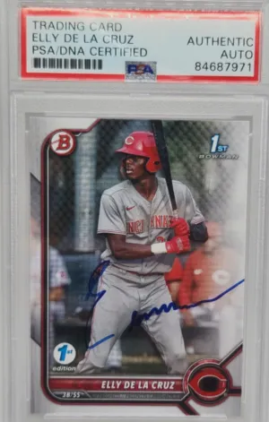 Elly De La Cruz 1st Bowman Auto PSA/DNA Authentic front